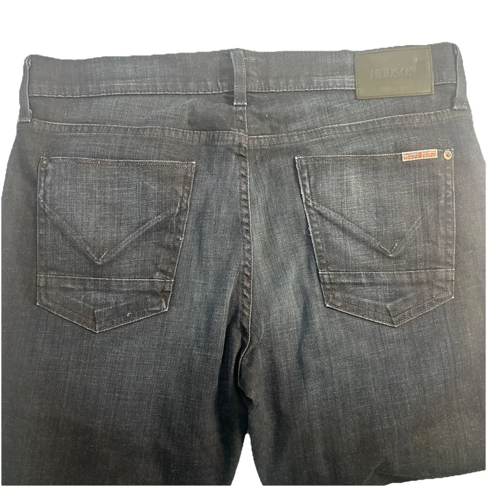 Hudson Byron Five Pocket Str Jeans Mens Size 33/34 Dark Blue Denim‎ Button Fly